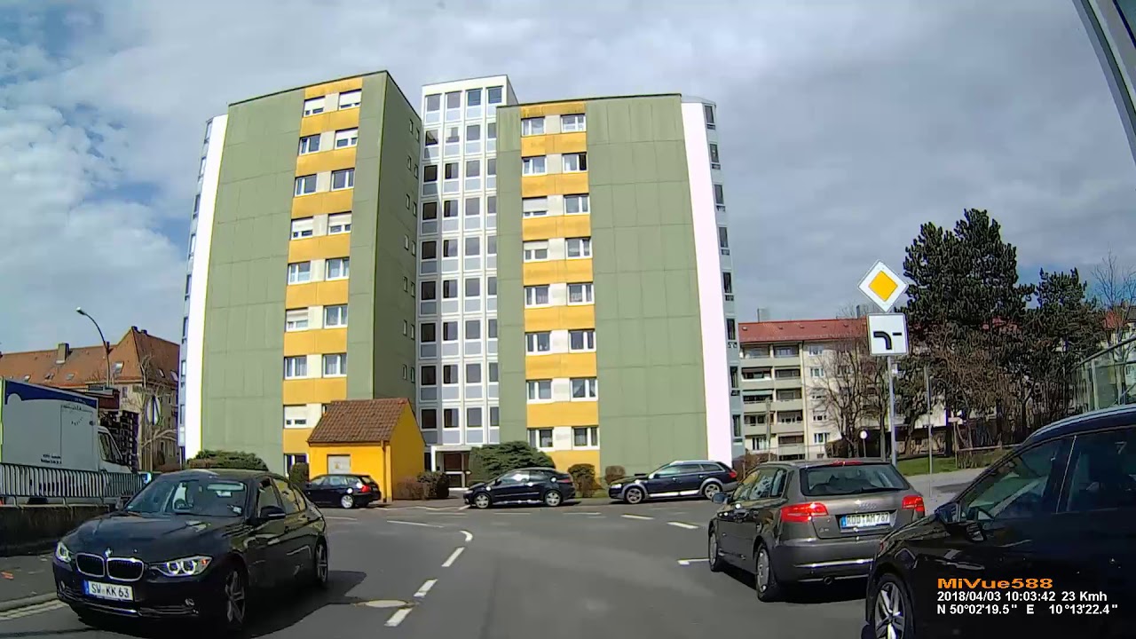 D: Stadt Schweinfurt. Kurze Tour durch die Stadt. April 2018