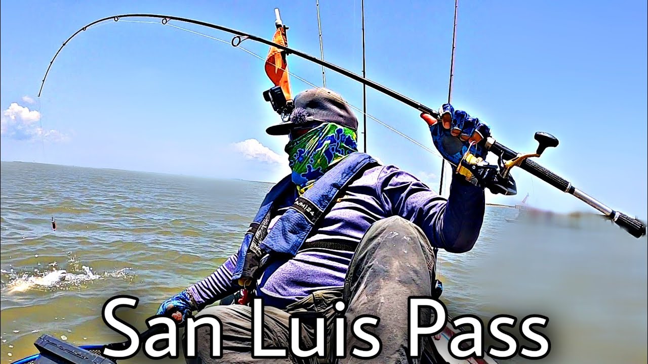 Fishing San Luis Pass | Kayak Fishing with Live Croaker and Spoons