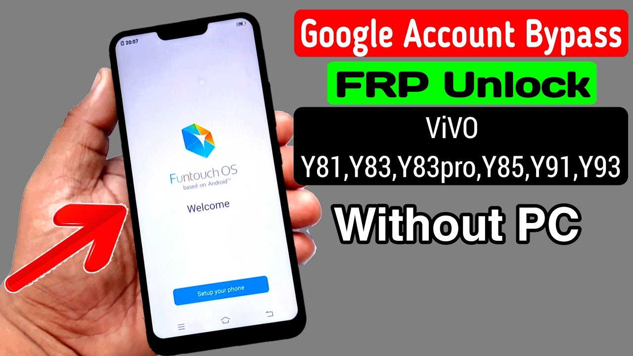 ViVO Y81,Y83,Y83pro,Y85,Y91,Y93.. Google Account/FRP Bypass |Without PC