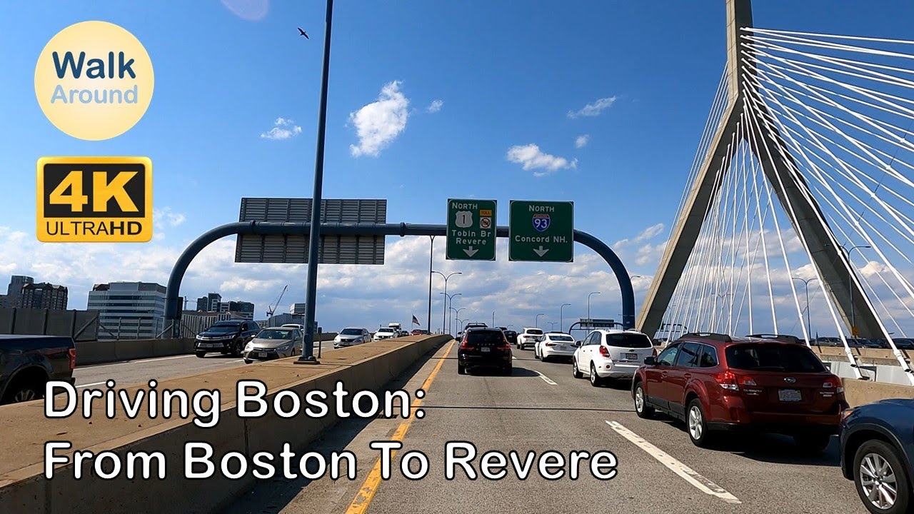 【4K60】 Driving - from Boston, MA to Revere, MA