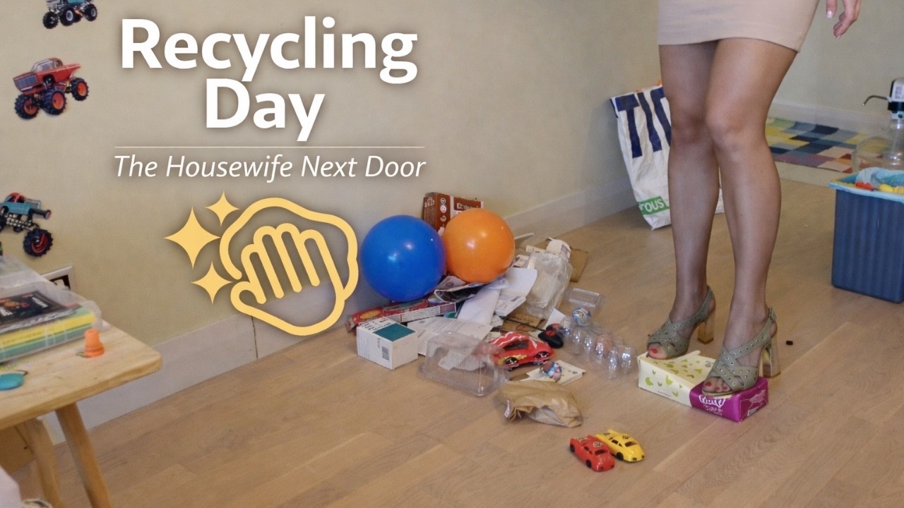ASMR Recycling & Trash Sorting | Box Crushing Sounds