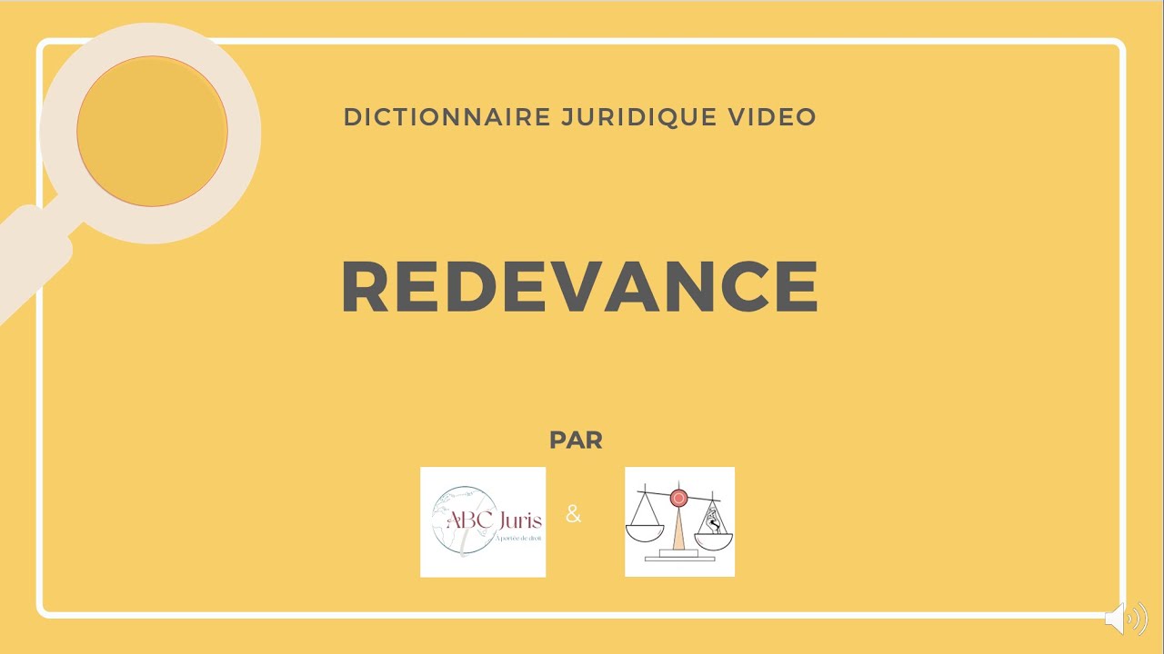 REDEVANCE en droit fiscal 🔤