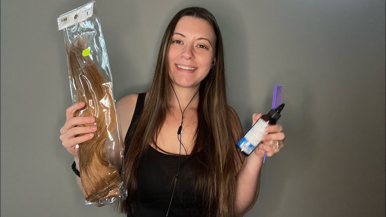 ASMR Hair Role Play: Putting Extensions in Your Hair