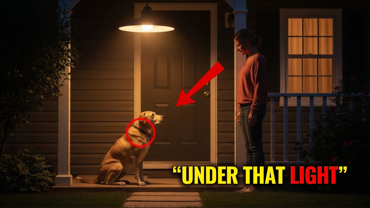 Old Dog Sits Under the Porch Light — Then It Flickers On
