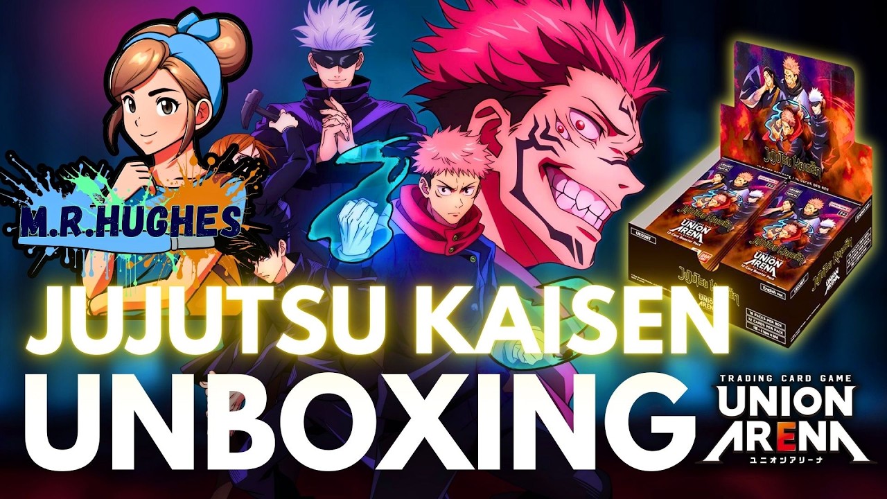 Распаковка бустерного набора Jujutsu Kaisen из коллекционной карточной игры Union Arena.