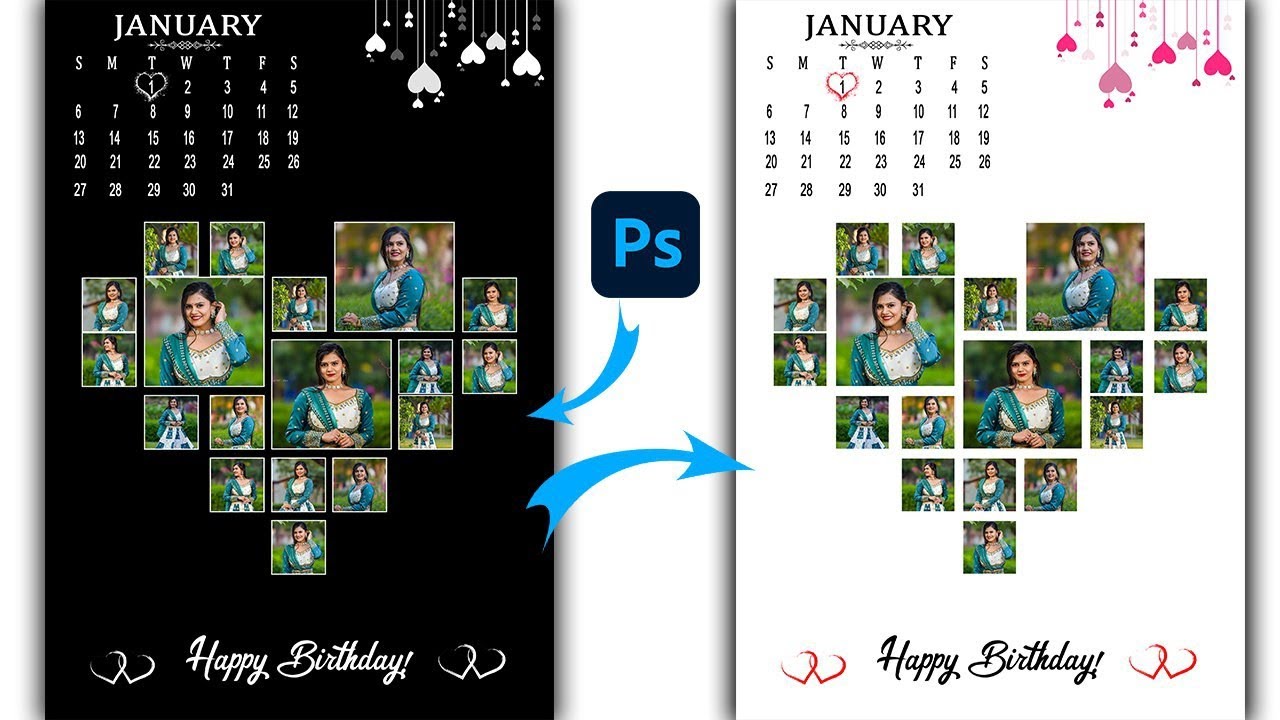 Birthday Photo Frame Design In Photoshop Tutorial Step By Step.