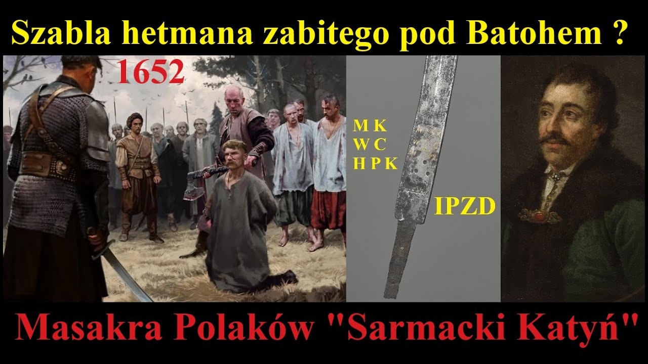Szabla hetmana zabitego pod Batohem (2 czerwca 1652). Rzeź Polak&oacute;w pod Batohem - sarmacki KATYŃ