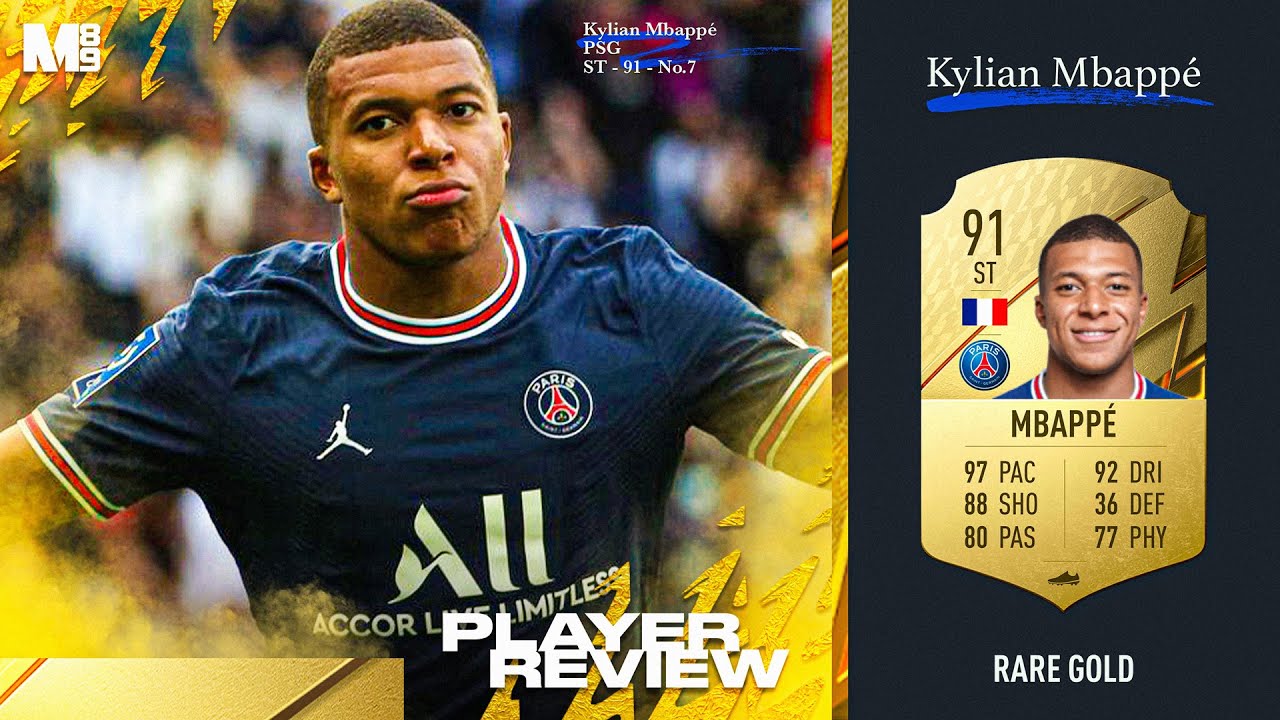 FIFA 22 MBAPPE REVIEW | 91 MBAPPE PLAYER REVIEW | FIFA 22 ULTIMATE TEAM