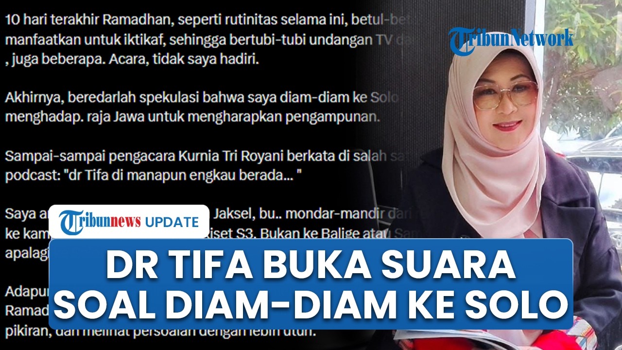Beredar Rumor Dokter Tifa Diam-diam ke Solo Ikut Jejak Rismon Akui Ijazah Jokowi, Ini Ungkap dr Tifa