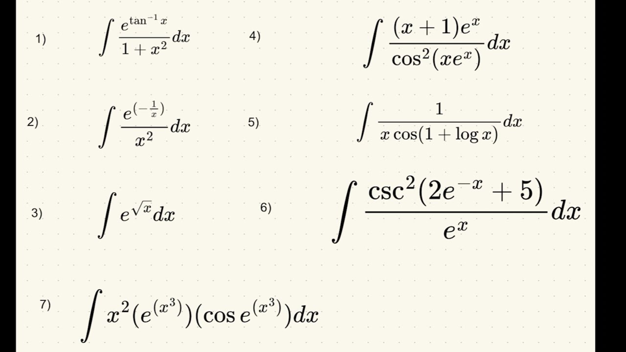 integration by substation(exponents and trigonometric angles)