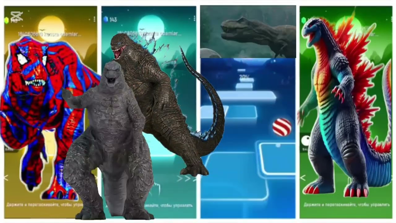 Jurassic World Godzilla 🆚 Dinosaur 🆚 Tyranosaurus🆚Mosasourus