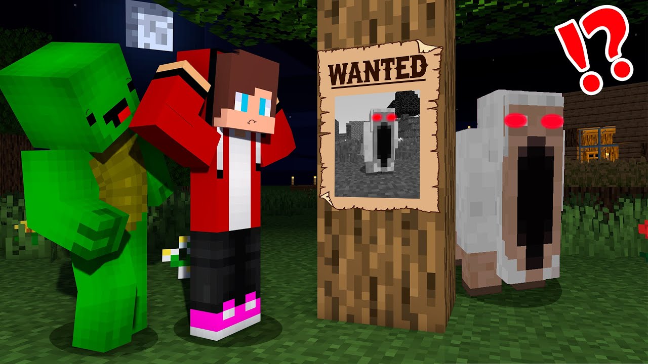 Mikey and JJ: Looking SCARY SHEEP in Minecraft?