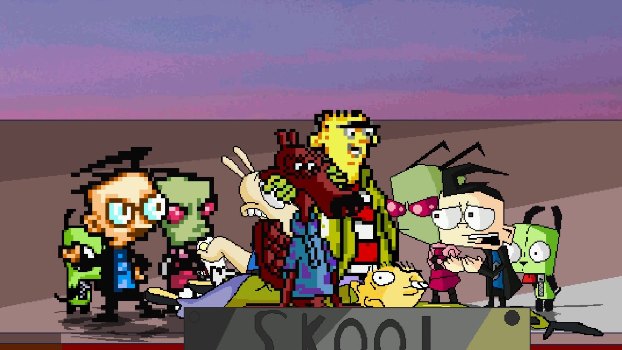Mugen #83 Zim, Dib, Rocko & Ed vs Zim, Dib, Rocko & Ed