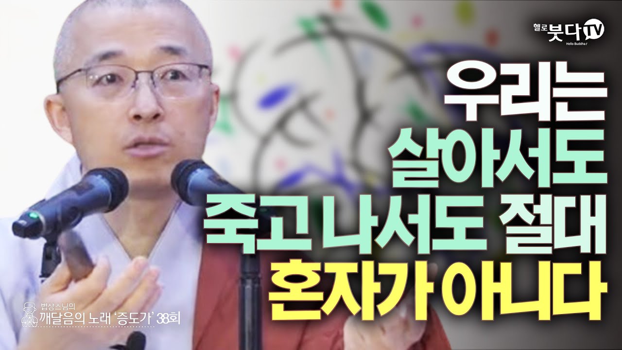 우리는 살아서도 죽고 나서도 절대 혼자가 아니다 | 법상스님의 증도가 38회(19-2) | 분별 세상 깨달음 집착 고통 지혜 행복 현실 존재 인연 소통 삶 강박