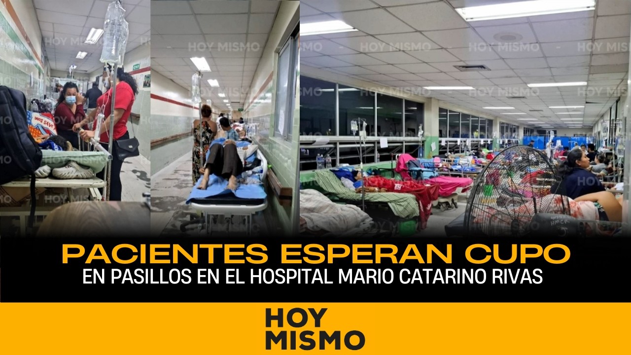 Colapso en el Hospital Mario Catarino Rivas: Pacientes esperan cupo en pasillos