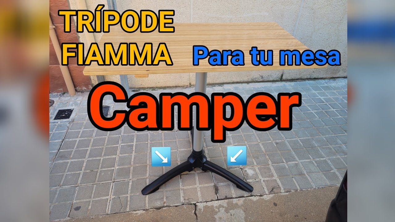 #Fiamma  Tr&iacute;pode plegable para mesa mueble camper, convierte tu mesa de mueble interior a esterior!