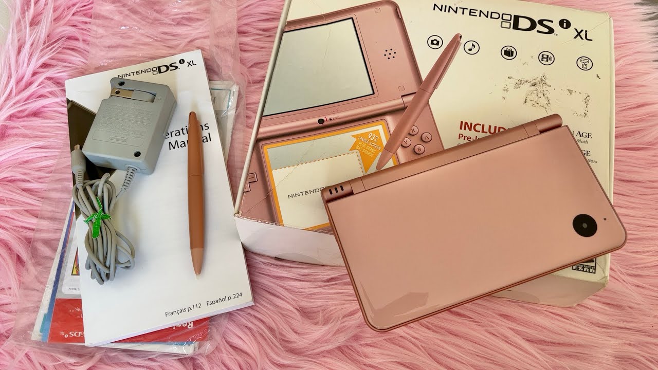 💓📦Unboxing Nintendo DSi XL Metallic Rose💓 #nintendo #unboxing #nintendods #videogames #gaming #pink
