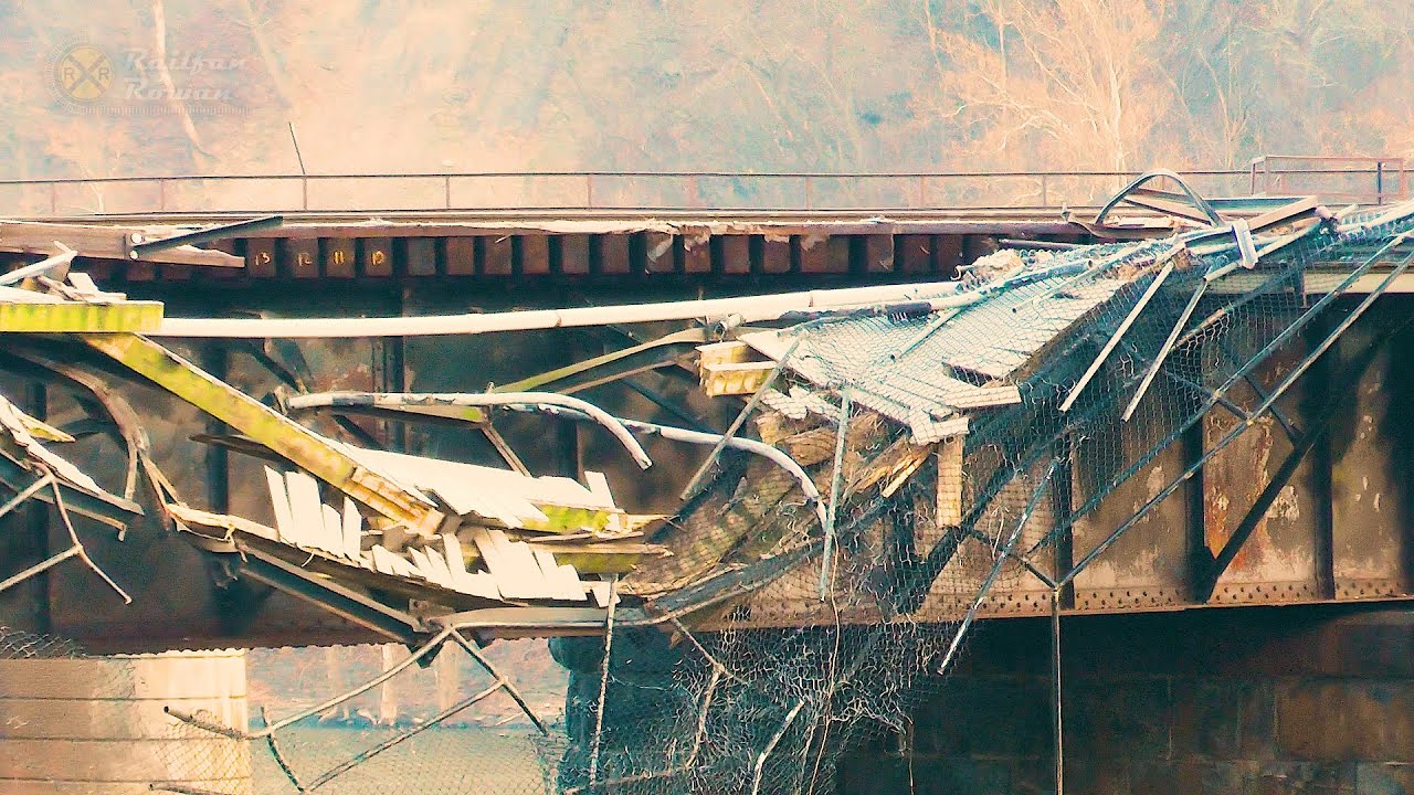 Harper's Ferry Appalachian Trail Bridge DESTROYED by Train Derailment - On-Scene Aftermath Footage