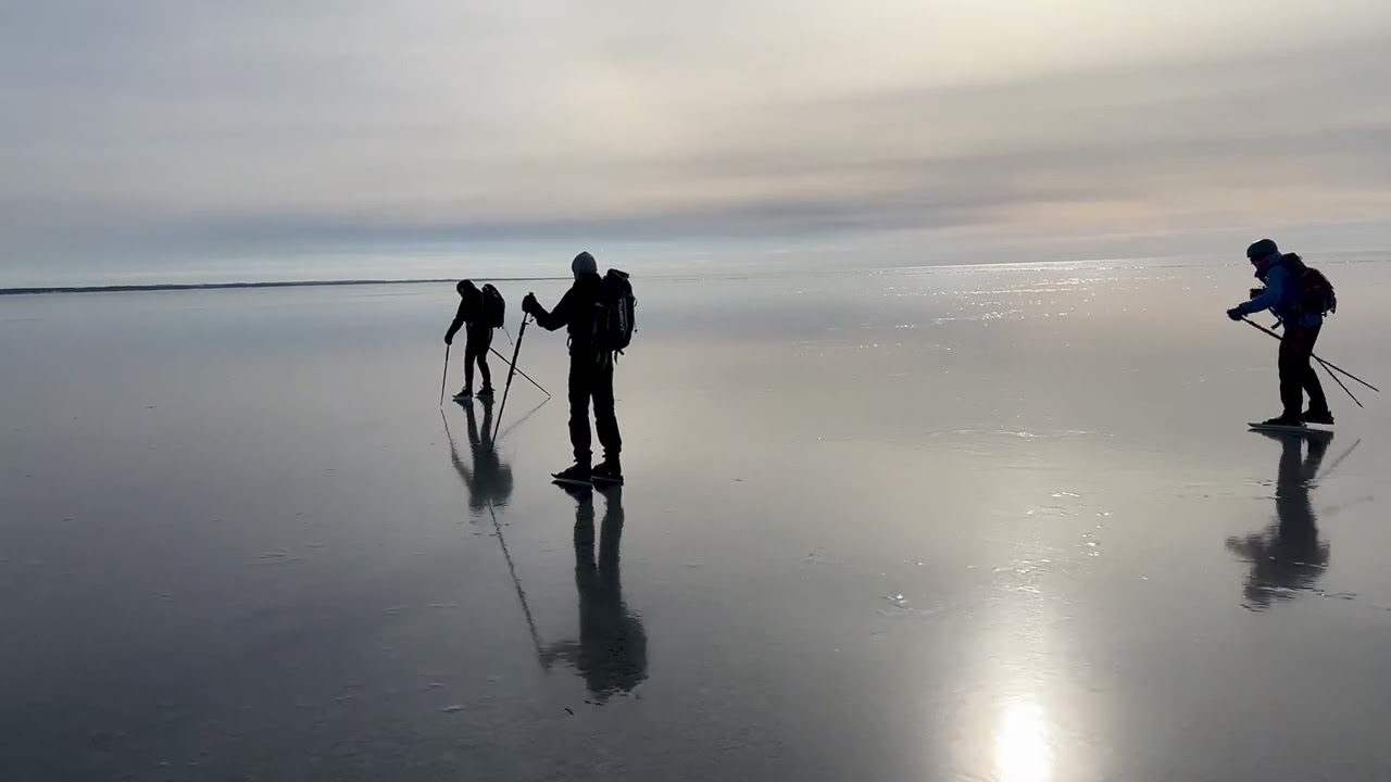 Skating on Kalmar strait 2026 02 20