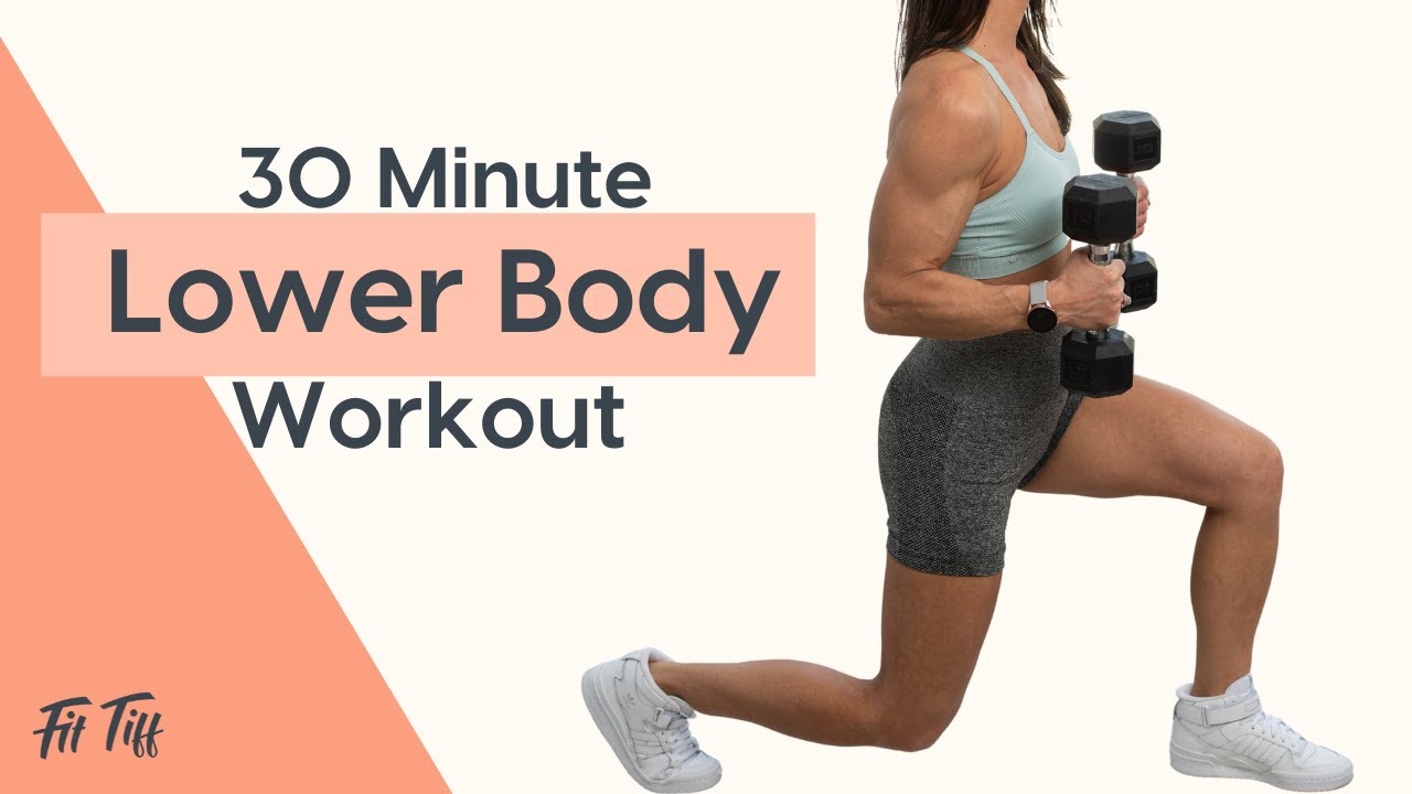 Lower Body Workout with Dumbbells at Home- 30 Minute leg day workout