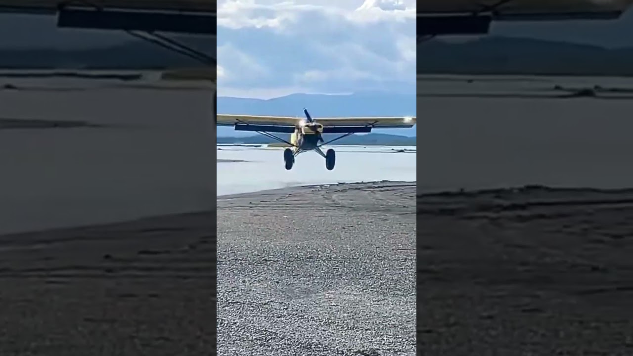 5 to 7 mph wind and this Husky lands short!