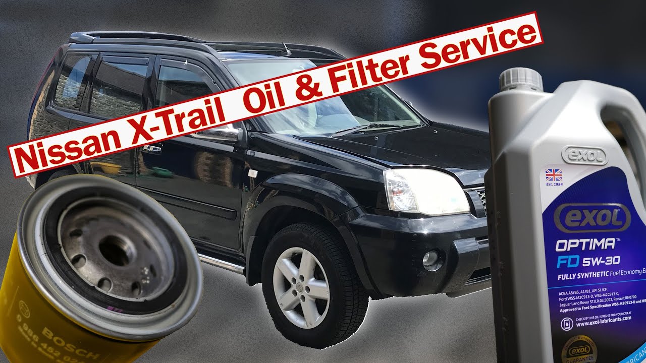 Обслуживание и замена масла и фильтра Nissan X Trail 2.2 DCi T30 🚗 на дизельном двигателе YD22DDT...