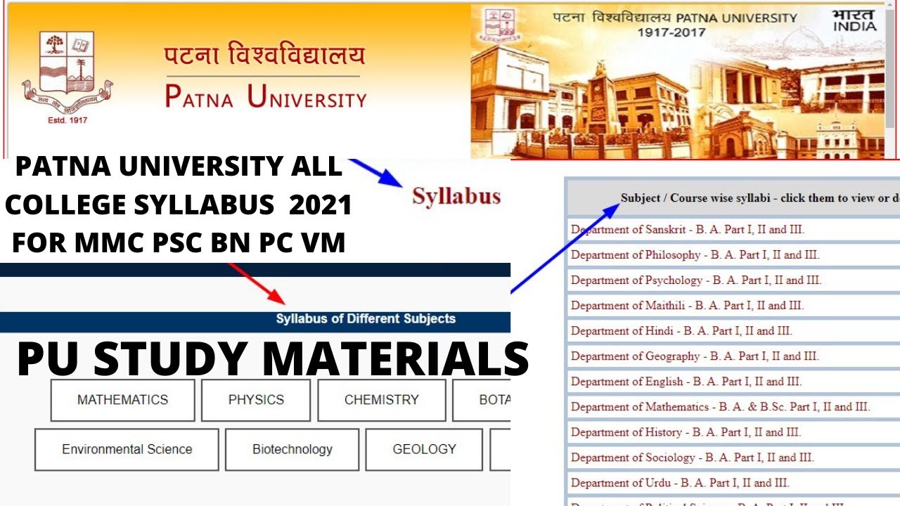 Patna University 🏰🏰 syllabus 📚📚📚 how to download syllabus of all colleges of Patna University 🔥🔥pu 🔥