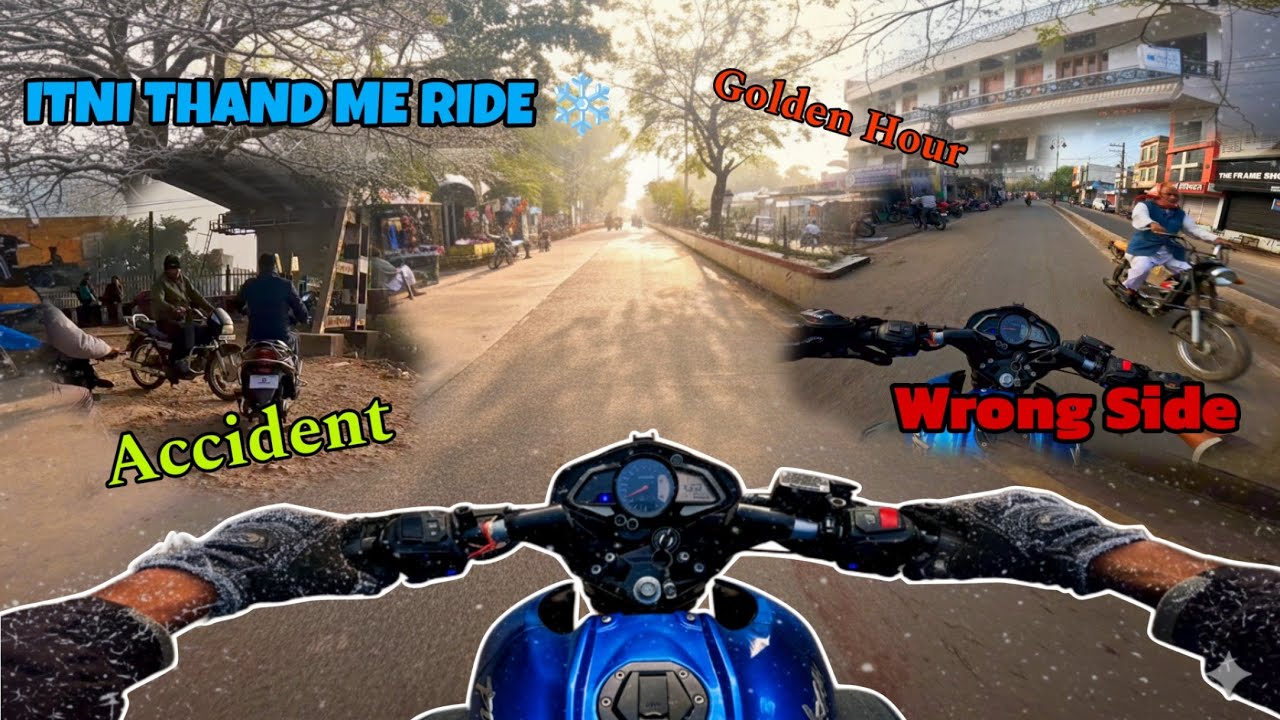 Itni Thand Me Ride ❄️ | Winter Motovlog 🥶 | Accident hote hote bacha | GoPro Hero 12 