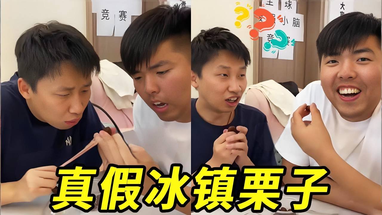 用蛇皮果的核假装板栗测试一下他们，没想到他们却是这反应，太逗啦！！！