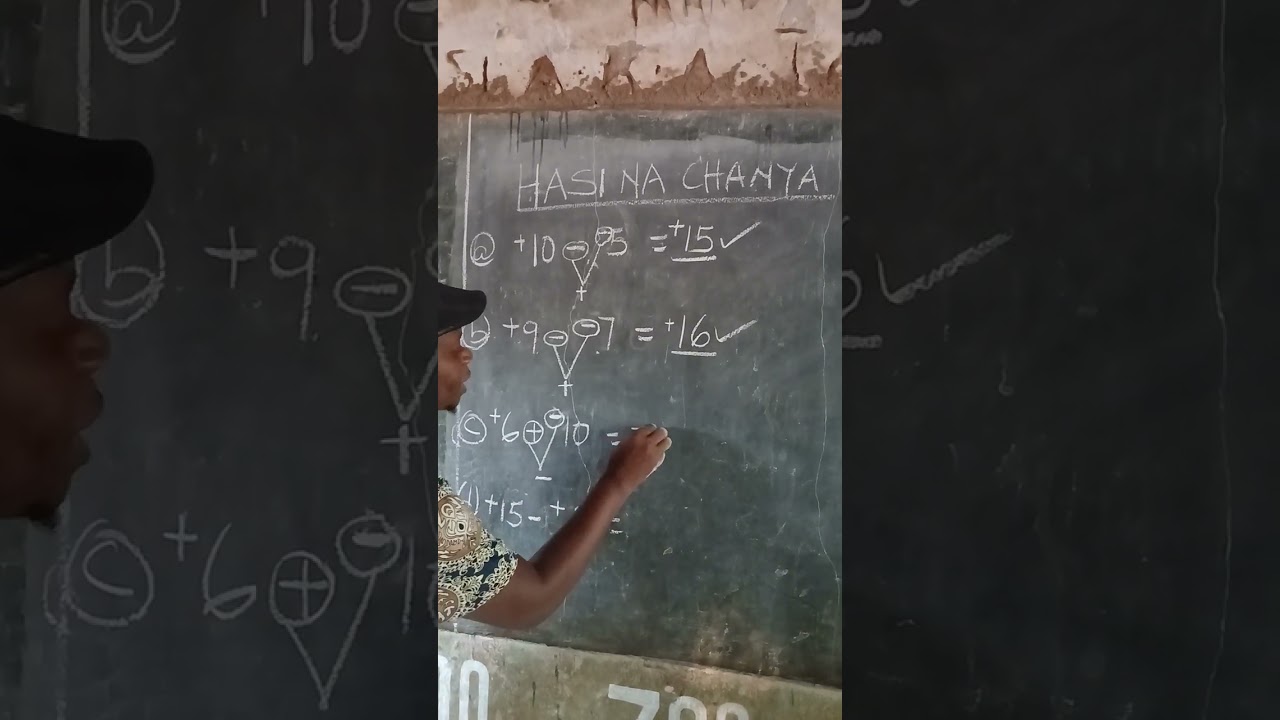 Angalia mpaka mwisho njia rahisi ya kufanya hesabu za hasi na chanya