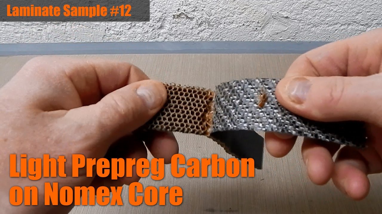 Laminate Sample #12: Light Prepreg Carbon on Nomex Core