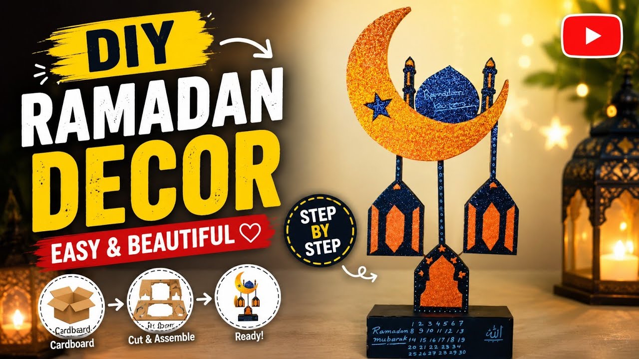 Ramadan craft ideas | Ramadan decoration ideas | Ramadan mai ghar ko kaise sajaye🌙⭐
