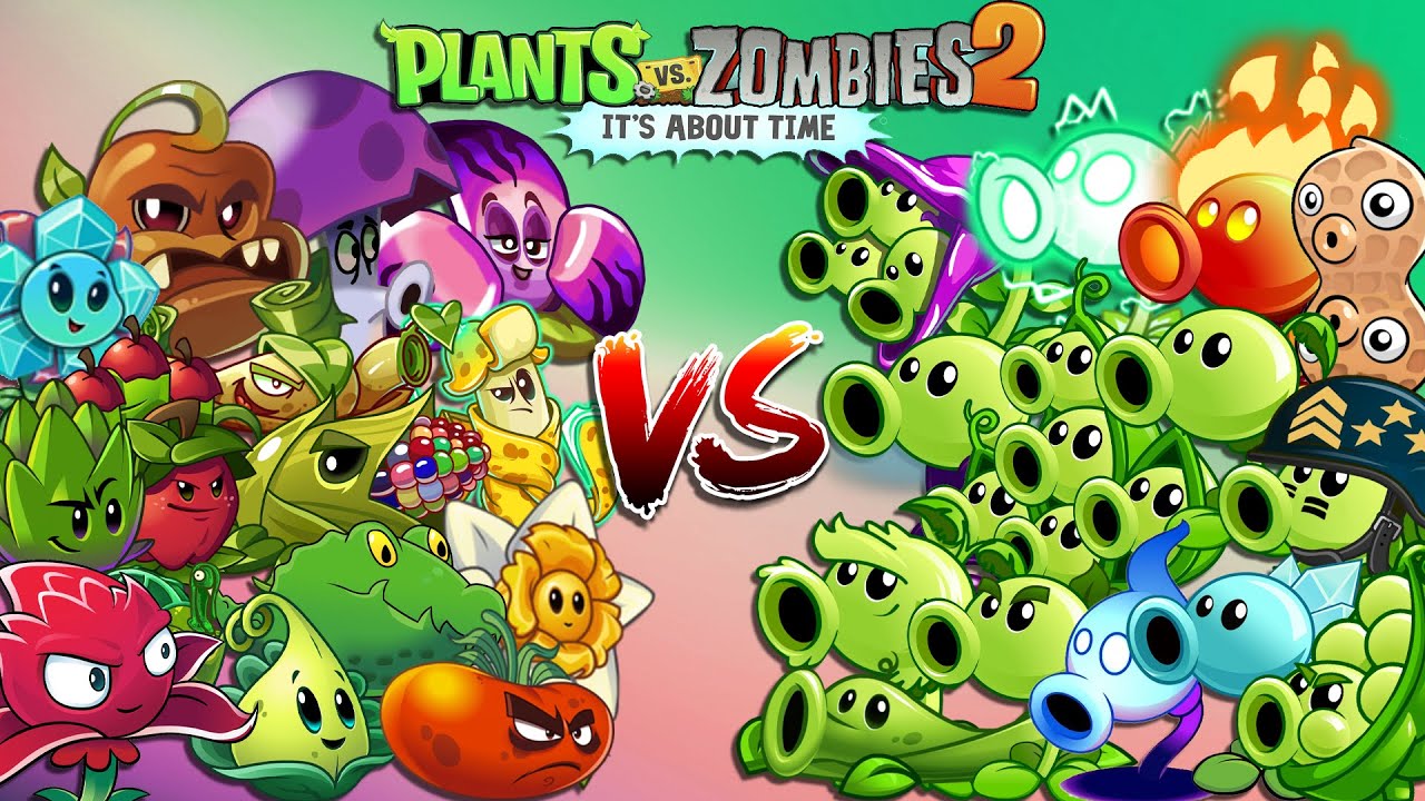 Team COLOR Plants vs Team PEA Plants - Who Will Win? - PvZ 2 Teams Plant Battlez