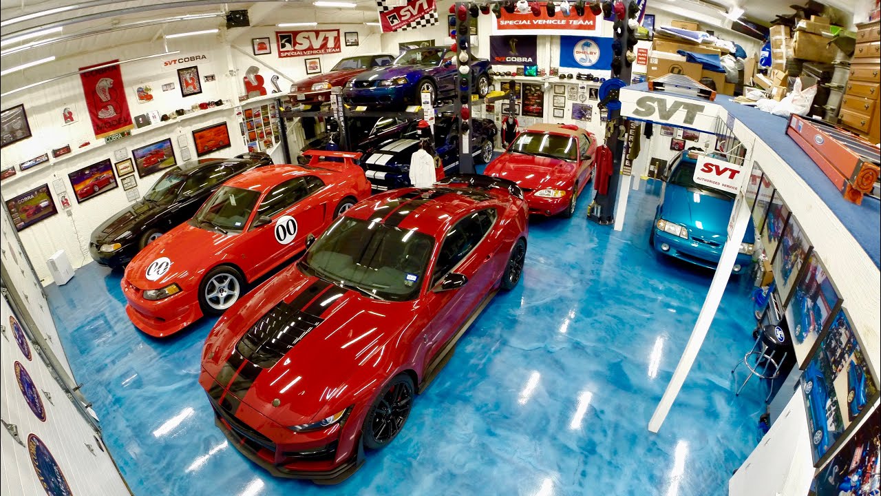 My garage! Walking tour of SVT Cobra & Shelby GT500 collection plus memorabilia.