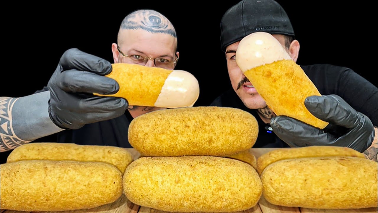 #607 COMENDO SALGADO SALSICHÃO COM QUEIJO, MOLHO ROSÉ E GUARANA !!!