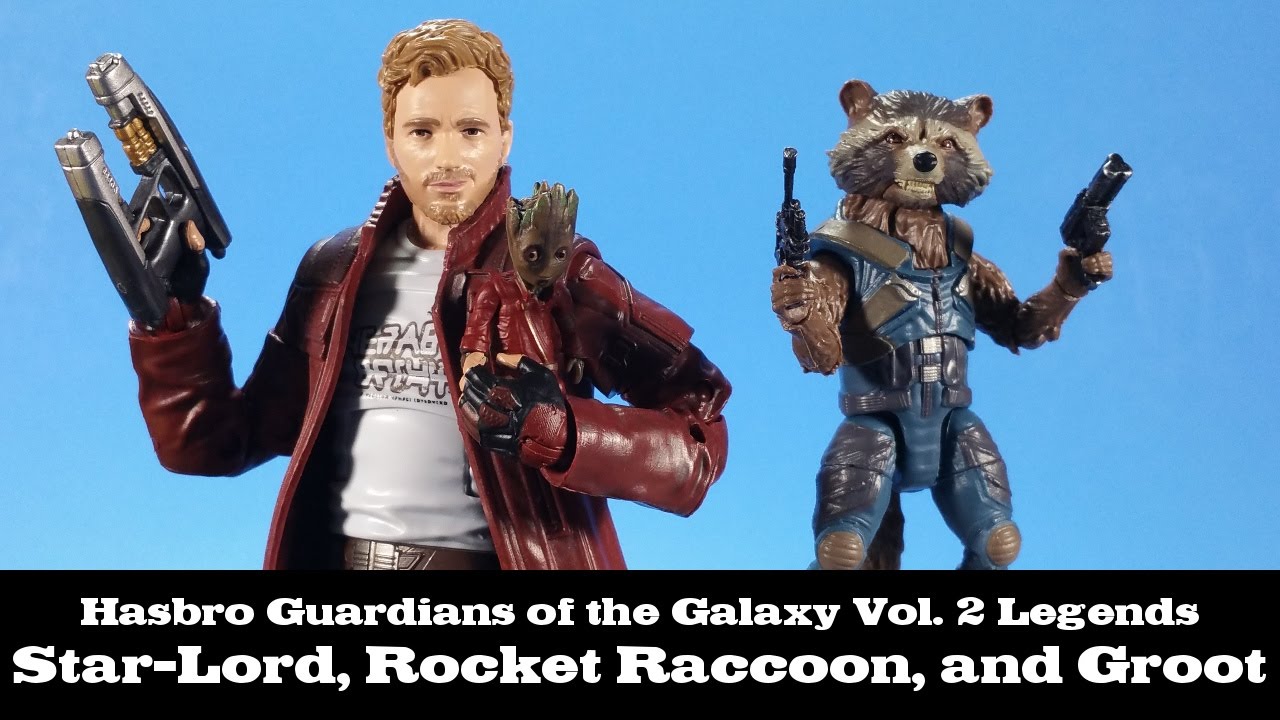 Marvel Legends Guardians of the Galaxy Vol. 2 Star Lord and Rocket with Groot Hasbro