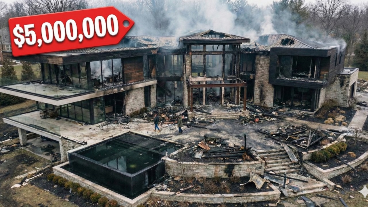 Burned Mansion Rebuild ASMR | Extreme Fire Damage Cleanup to Luxury Restoration in 8K