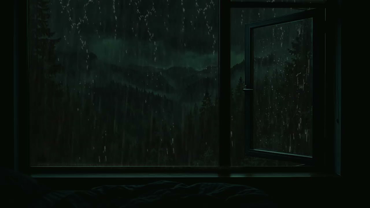 Quiet Warm Bedroom Rain Ambience | Gentle Outside Rain for Deep Sleep