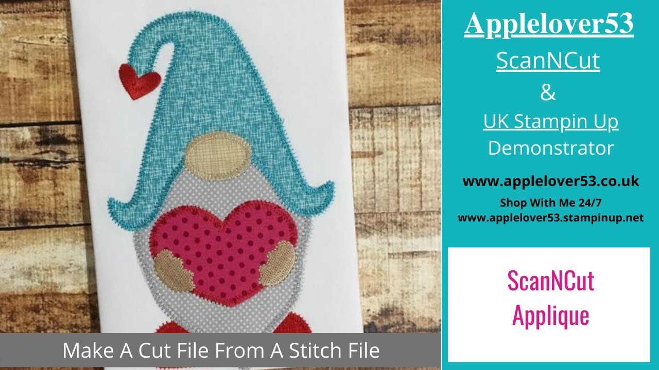 How To Make Appliqué Cut Files For A ScanNCut (any model) From A Stitch File.