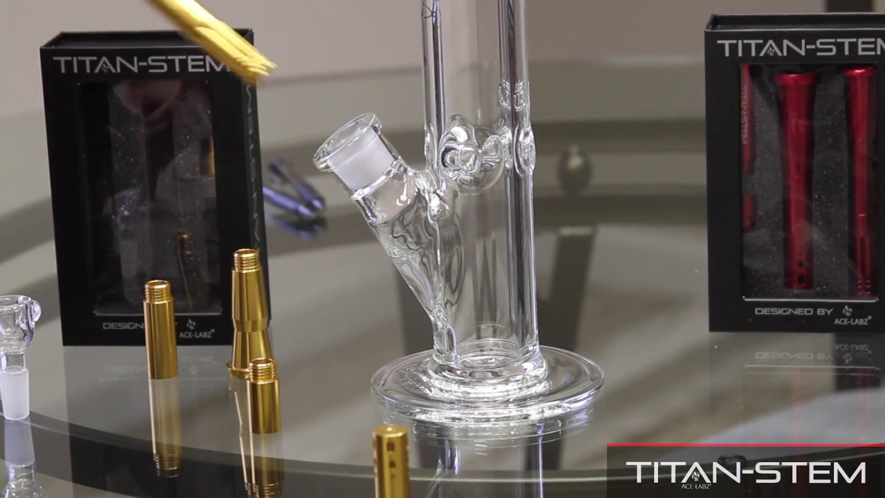 TITAN-STEM Adjustable Length Unbreakable Metal Aluminum Bong Downstem by ACE-LABZ 2017 Capital Steez