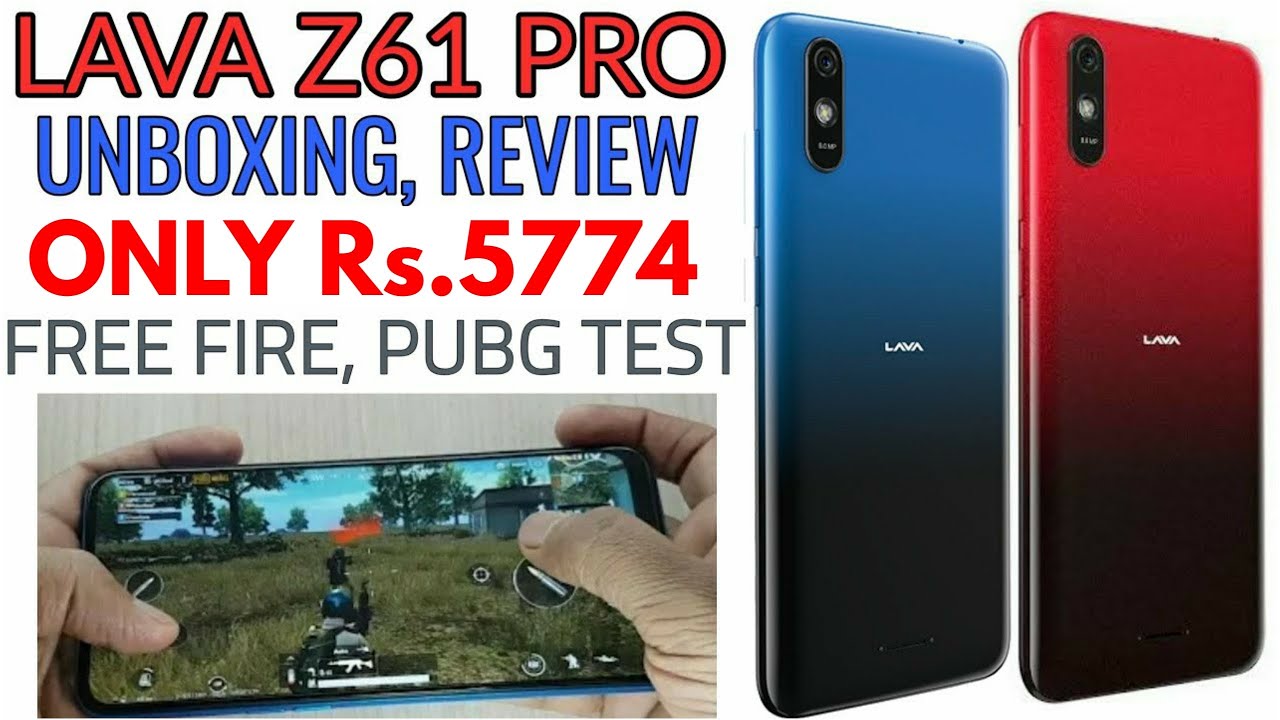 Lava Z61 pro mobile unboxing review - pubg test | free fire test | camera Lava New Mobile