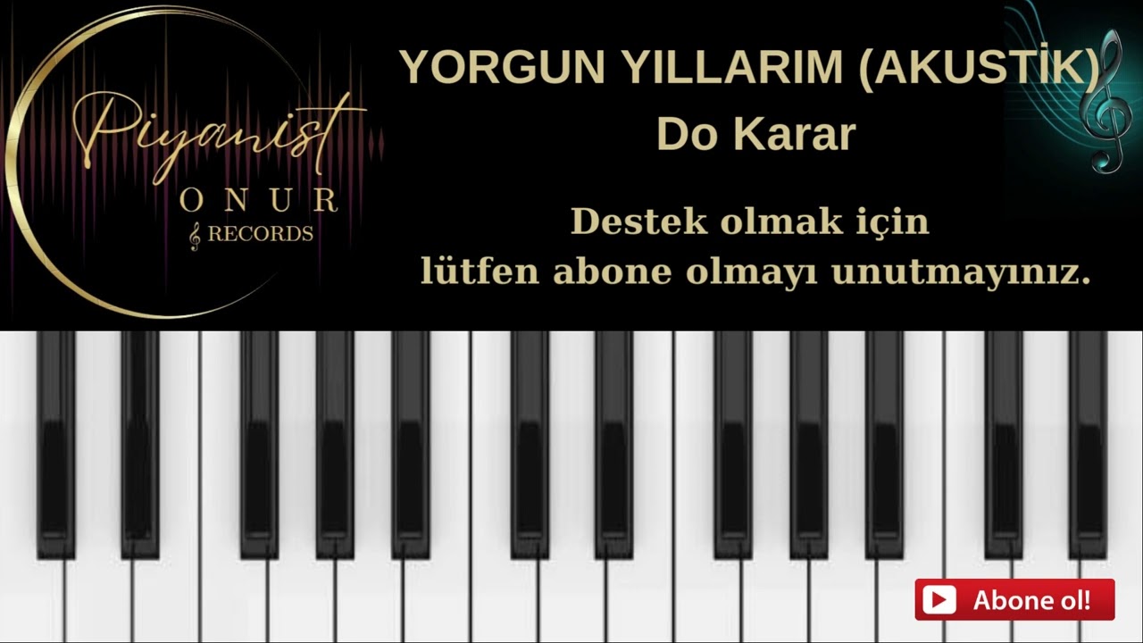 YORGUN YILLARIM (AKUSTİK) / DO KARAR ALTYAPI - KARAOKE #altyapı #karaoke #akustik #cover
