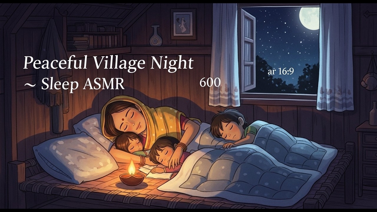 Ghibli Style Peaceful Village Life | Cozy Indian Family Day ASMR | Relaxing Animation for Sleep