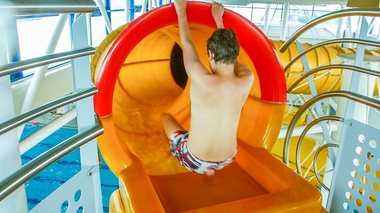 Letnany Lagoon - Yellow Waterslide | Tobog&aacute;n žlut&yacute; Onride POV