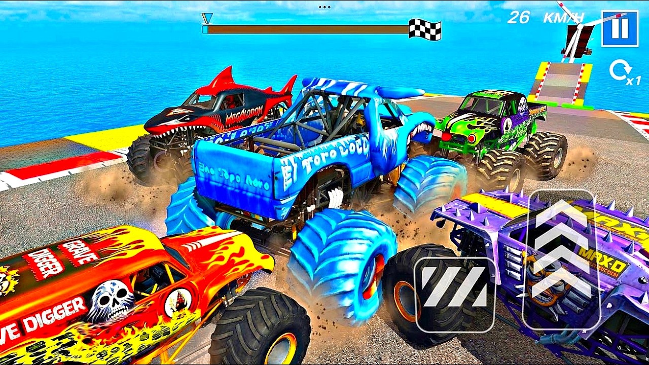 Monster Truck Mega Ramp Extreme Racing | Impossible GT Car Stunts Driving | Gadi Game | Android Game