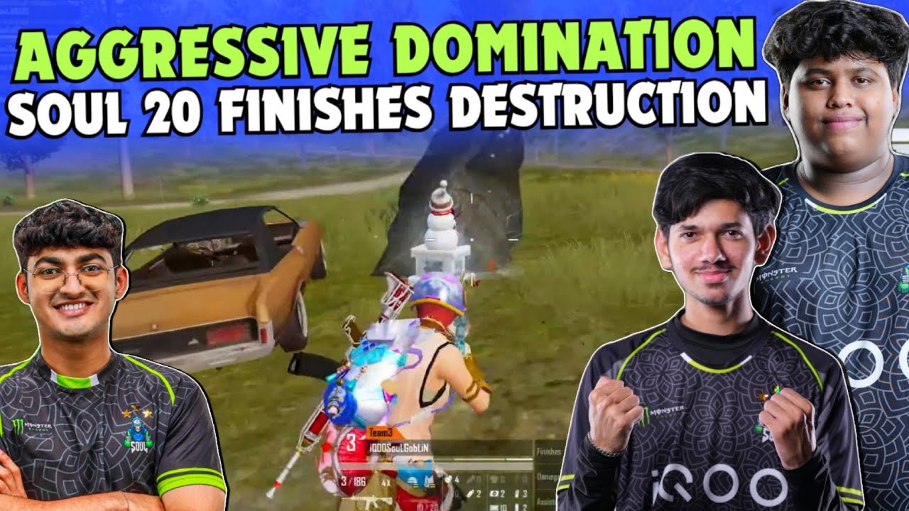 iQOOSouL 20 Finishes Destruction ✅ SOUL Nakul Goblin Joker Thunder Domination 🔥 Team SouL 🚀