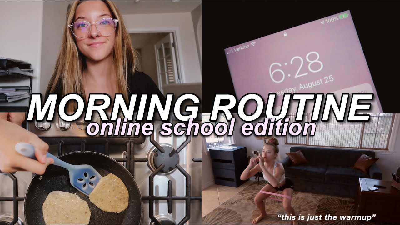 ONLINE SCHOOL MORNING ROUTINE // vlog style
