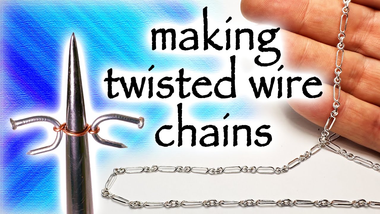 How to make a basic twisted silver wire link chain. No. 2