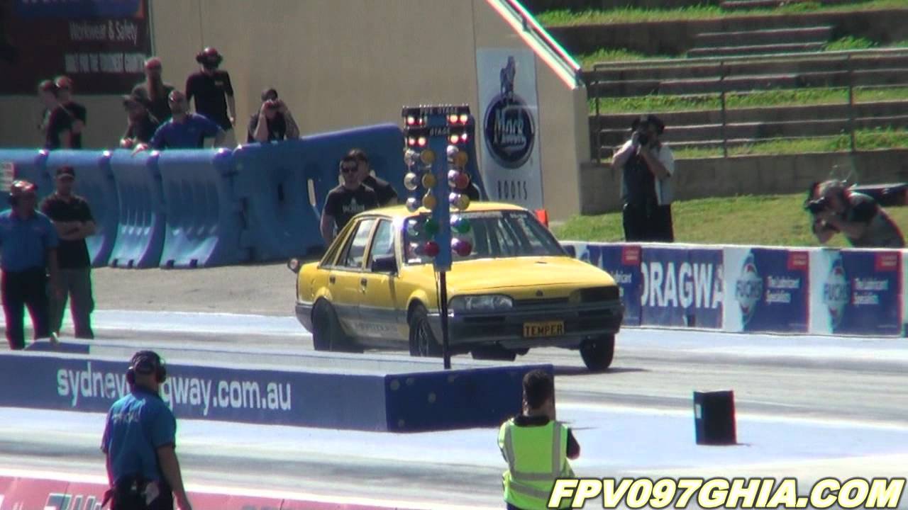 FASTEST H PATTERN MANUAL VL TURBO IN AUSTRALIA TEMPER  8.93 @ 157 MPH AT SYDNEY DRAGWAY - 3.9.2011