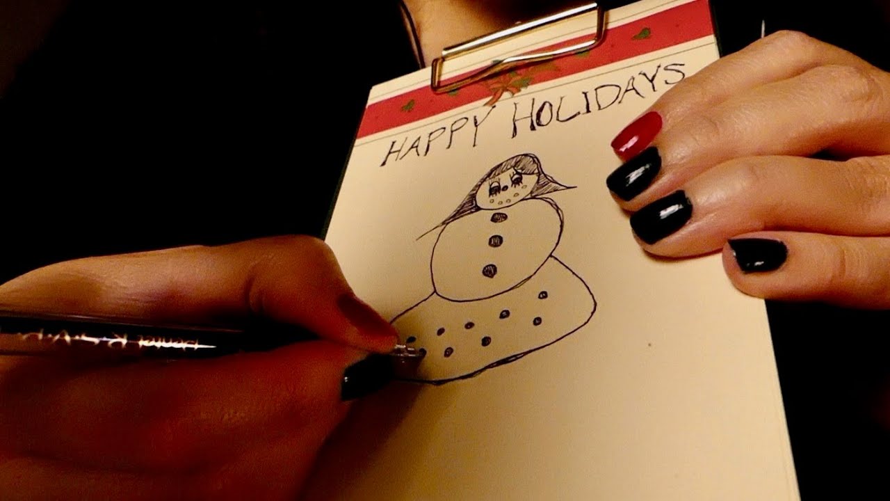 ASMR Writing Holiday Letters